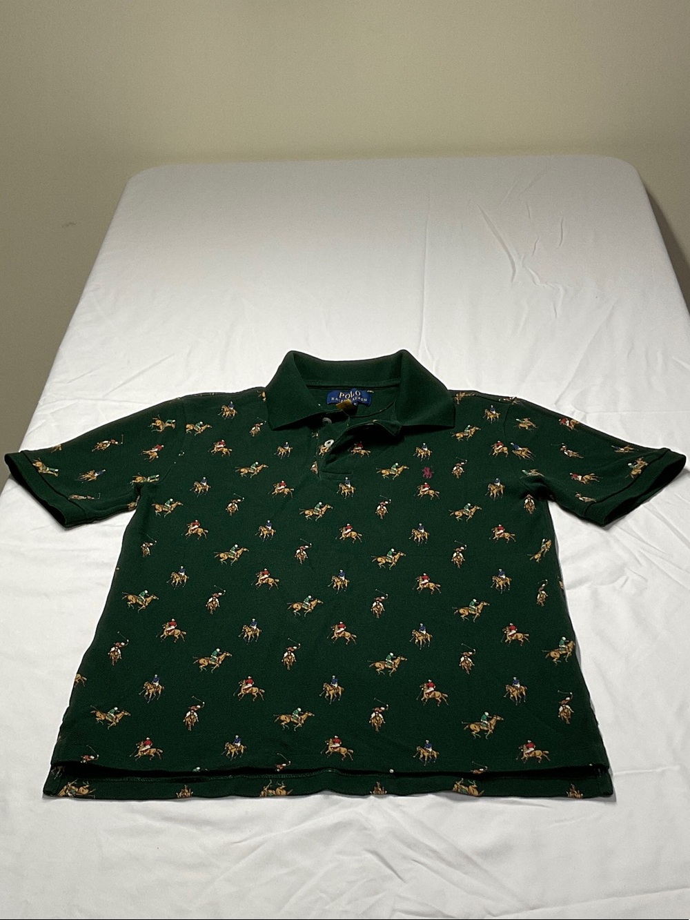 Ralph Lauren Dark Green Polo with Equestrian Embroidery